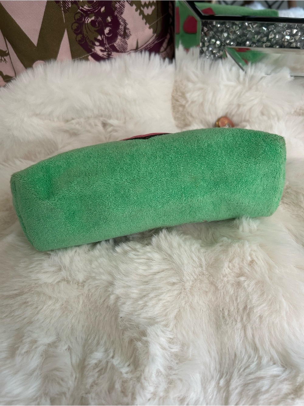 Rare Y2K Vintage 2006 Juicy Royal Couture Watermelon Green Pink Cosmetic Bag - Picture 12 of 15